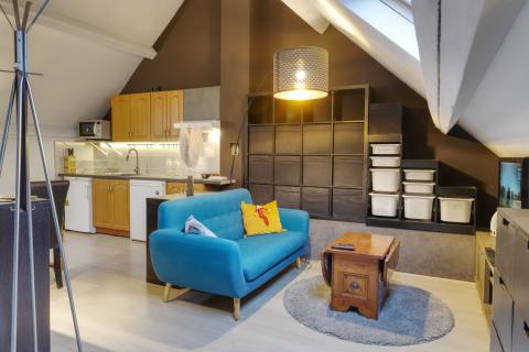 Studio meublé 45m² sous toit mansardé