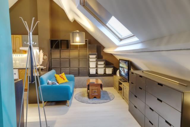 Studio meublé 45m² sous toit mansardé